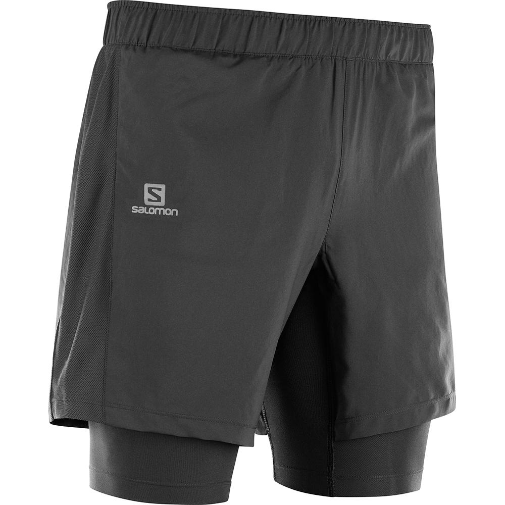 Salomon AGILE TWINSKIN M Pantalones Cortos Hombre - Negras - Colombia (90463-VNMJ)